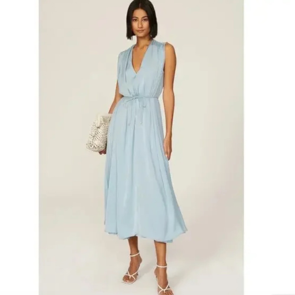 TOME Dress, Quiet Luxury Elegant in Pale Blue 10 NWT
